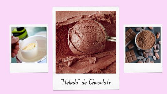 "Helado" de chocolate y proteína ¡Un postre deli!